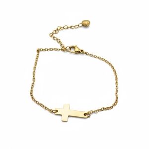 Elegant Gold Cross Bracelet
